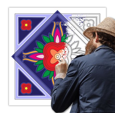 Çocuklar İçin  Dev Mandala  