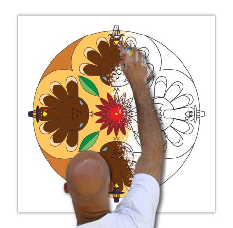 Çocuklar İçin  Dev Mandala  