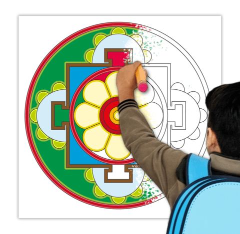 Çocuklar İçin  Dev Mandala  