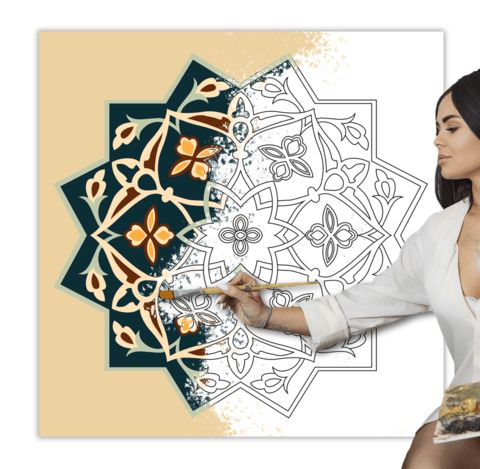Çocuklar İçin  Dev Mandala  