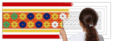 Çocuklar İçin  Dev Mandala  