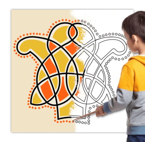 Çocuklar İçin  Dev Mandala  