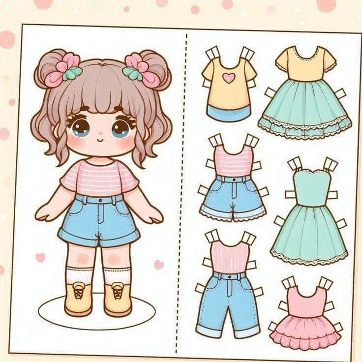 Çocuklar İçin  Kağıt Bebek Şablonu  