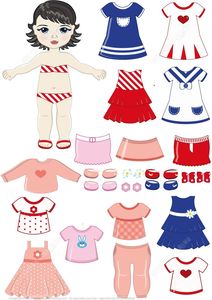 Çocuklar İçin  Kağıt Bebek Şablonu  