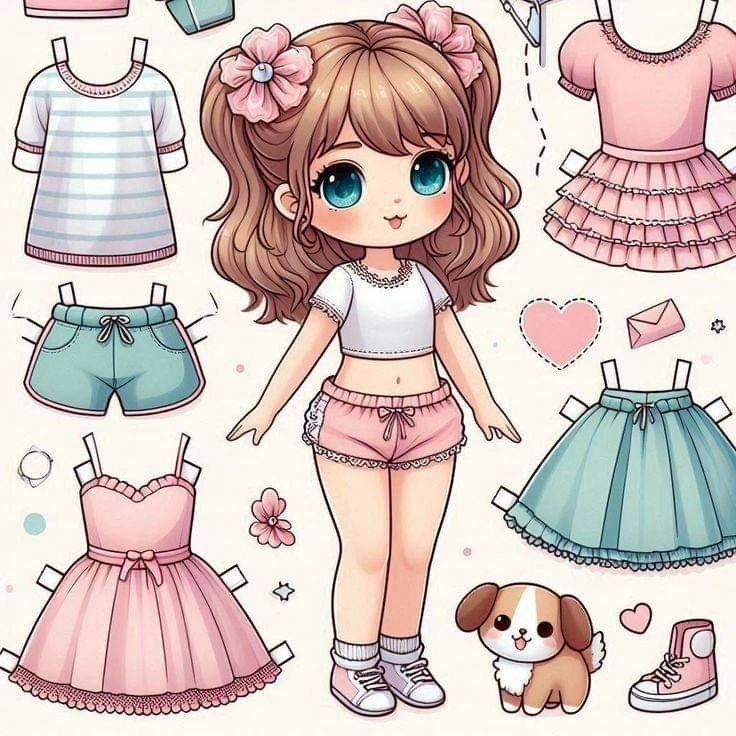 Çocuklar İçin  Kağıt Bebek Şablonu  