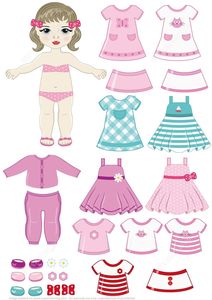 Çocuklar İçin  Kağıt Bebek Şablonu  