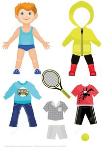 Çocuklar İçin  Kağıt Bebek Şablonu  