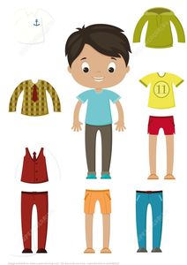 Çocuklar İçin  Kağıt Bebek Şablonu  