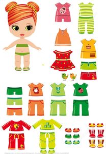 Çocuklar İçin  Kağıt Bebek Şablonu  