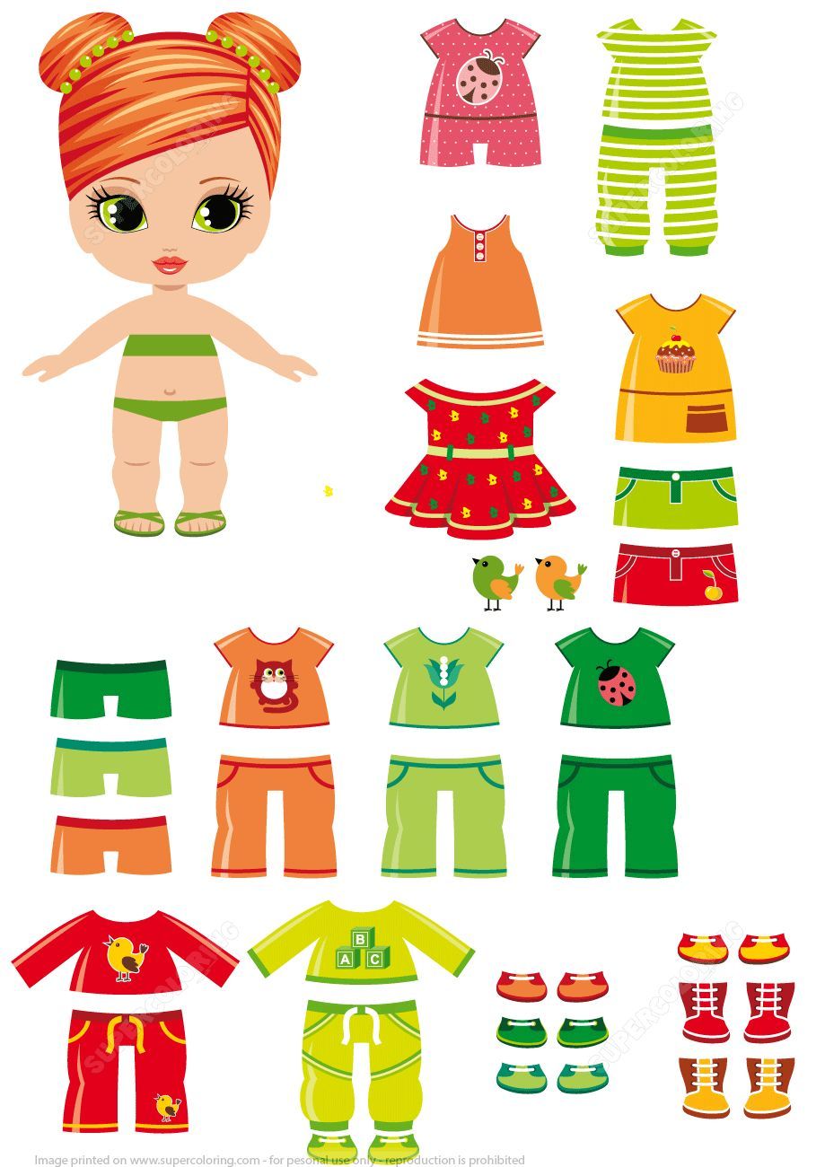 Çocuklar İçin  Kağıt Bebek Şablonu  