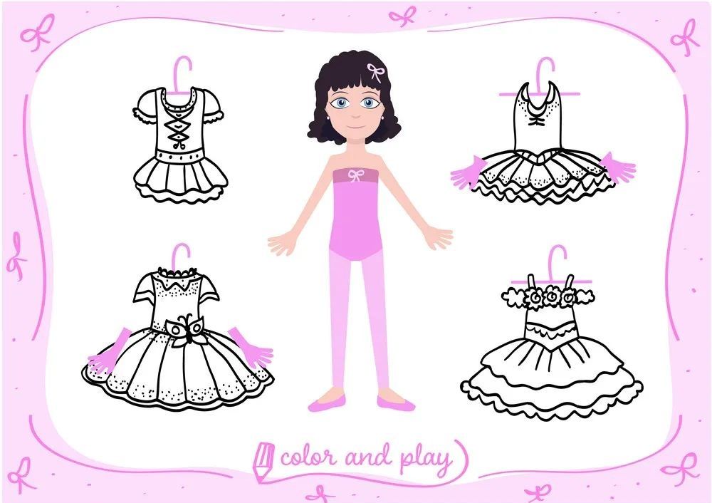 Çocuklar İçin  Kağıt Bebek Şablonu  