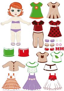 Çocuklar İçin  Kağıt Bebek Şablonu  