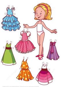 Çocuklar İçin  Kağıt Bebek Şablonu  