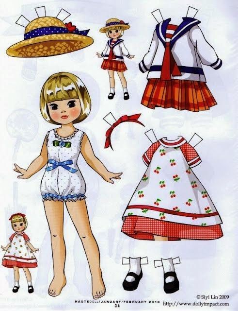Çocuklar İçin  Kağıt Bebek Şablonu  