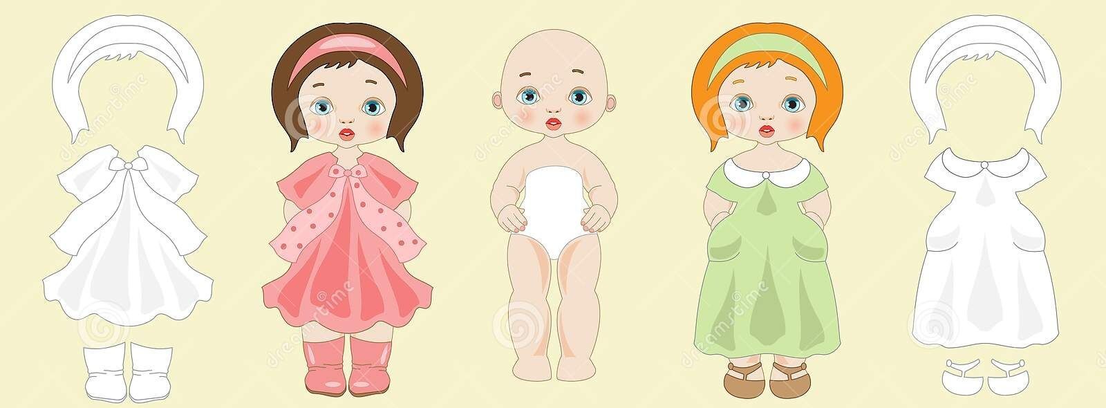 Çocuklar İçin  Kağıt Bebek Şablonu  