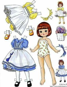 Çocuklar İçin  Kağıt Bebek Şablonu  