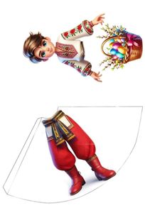 Çocuklar İçin  Kağıt Bebek Şablonu  