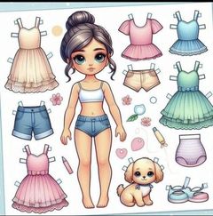 Çocuklar İçin  Kağıt Bebek Şablonu  