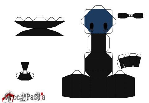 Çocuklar İçin  Creepy Pasta Kağıt Kübik Oyuncaklar Şablonu  