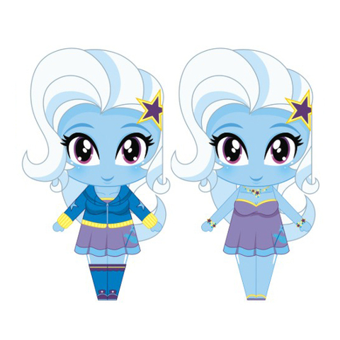 Çocuklar İçin  Equestria Girls Kağıt Kübik Oyuncaklar Şablonu  