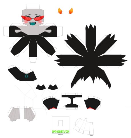 Çocuklar İçin  Homestuck 4 Chords Kağıt Kübik Oyuncaklar Şablonu  