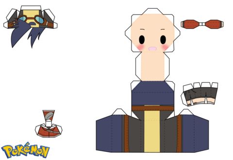 Çocuklar İçin  Pokemon Kağıt Kübik Oyuncaklar Şablonu  