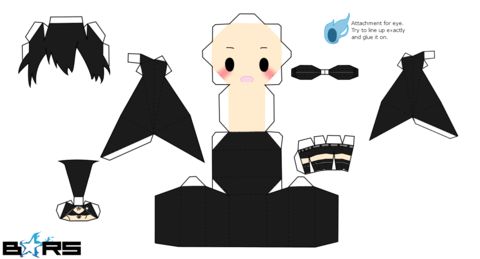 Çocuklar İçin  Vocaloid Kağıt Kübik Oyuncaklar Şablonu  