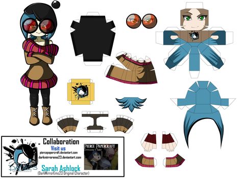Çocuklar İçin  Chibi Bebekleri Kağıt Kübik Oyuncaklar Şablonu  