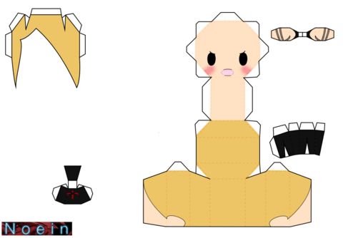 Çocuklar İçin  Chibi Bebekleri Kağıt Kübik Oyuncaklar Şablonu  