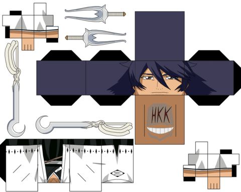 Çocuklar İçin  Bleach Kağıt Kübik Oyuncaklar Şablonu  