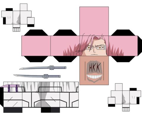 Çocuklar İçin  Bleach Kağıt Kübik Oyuncaklar Şablonu  