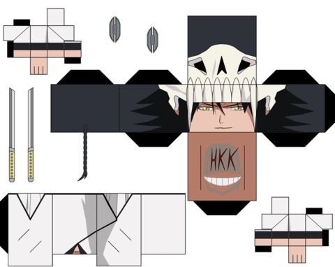 Çocuklar İçin  Bleach Kağıt Kübik Oyuncaklar Şablonu  