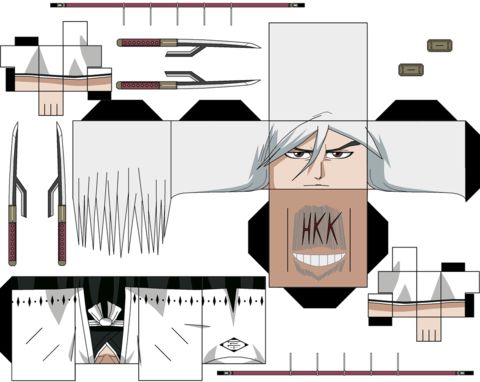 Çocuklar İçin  Bleach Kağıt Kübik Oyuncaklar Şablonu  