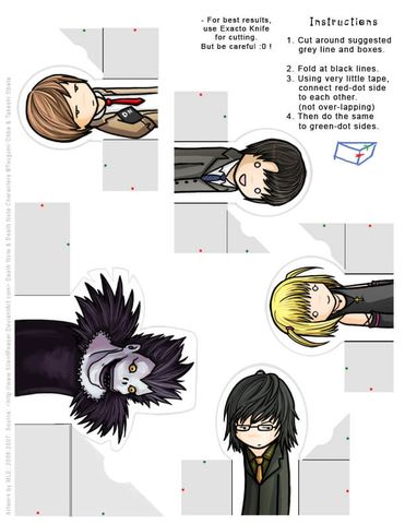 Çocuklar İçin  Code Geass Kağıt Kübik Oyuncaklar Şablonu  