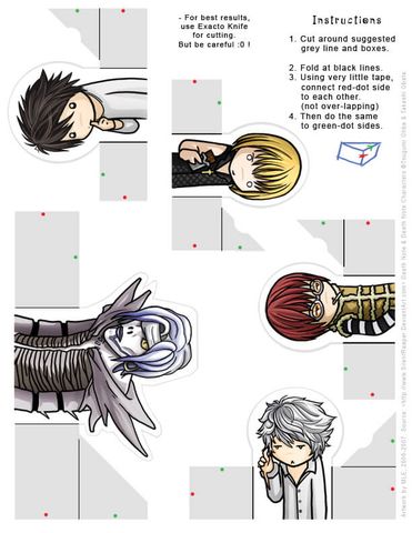 Çocuklar İçin  Code Geass Kağıt Kübik Oyuncaklar Şablonu  