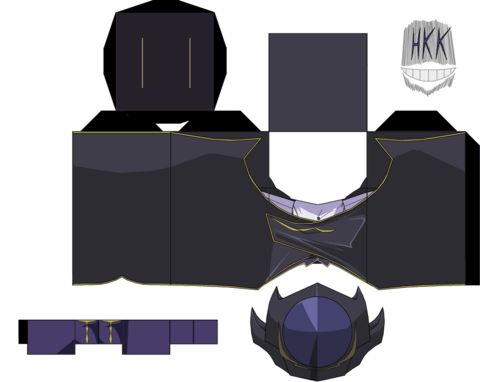 Çocuklar İçin  Code Geass Kağıt Kübik Oyuncaklar Şablonu  