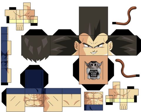 Çocuklar İçin  Dragon Ball Kağıt Kübik Oyuncaklar Şablonu  