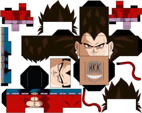 Çocuklar İçin  Dragon Ball Kağıt Kübik Oyuncaklar Şablonu  