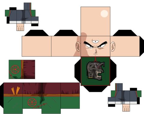 Çocuklar İçin  Dragon Ball Kağıt Kübik Oyuncaklar Şablonu  