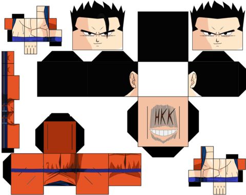 Çocuklar İçin  Dragon Ball Kağıt Kübik Oyuncaklar Şablonu  