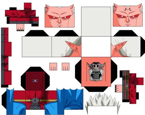 Çocuklar İçin  Dragon Ball Kağıt Kübik Oyuncaklar Şablonu  