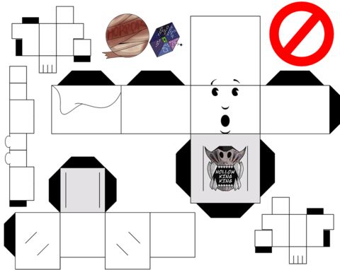 Çocuklar İçin  Ghostbusters Kağıt Kübik Oyuncaklar Şablonu  