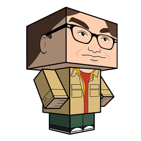Çocuklar İçin  Big Bang Theory Kağıt Kübik Oyuncaklar Şablonu  