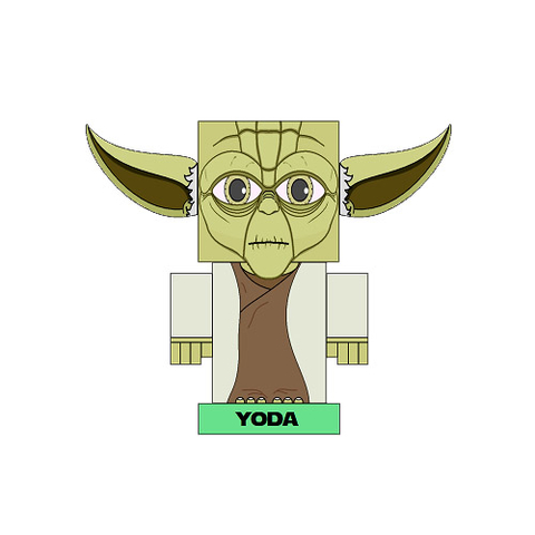 Çocuklar İçin  Star Wars Kağıt Kübik Oyuncaklar Şablonu  
