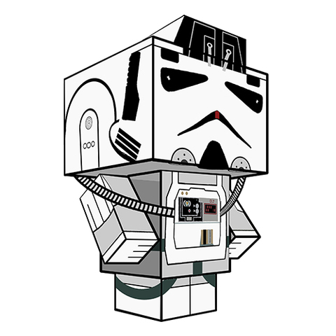 Çocuklar İçin  Star Wars Kağıt Kübik Oyuncaklar Şablonu  