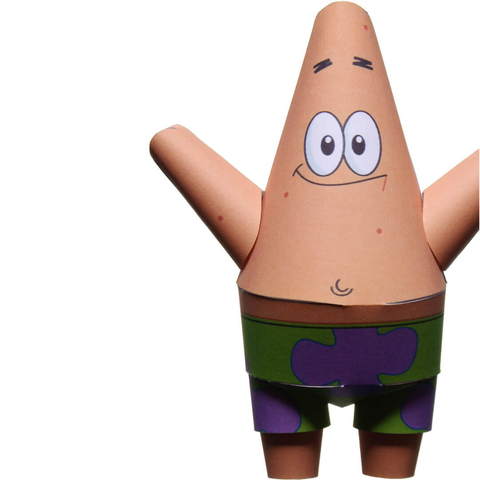 Çocuklar İçin  Spongebob Squarepants Kağıt Kübik Oyuncaklar Şablonu  
