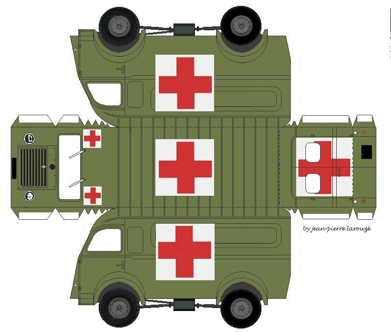 Çocuklar İçin  Ambulans Hazır Maket Şablonları  