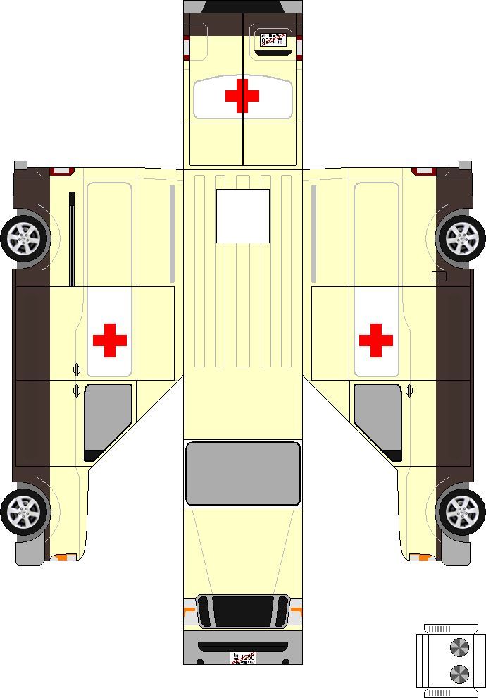 Çocuklar İçin  Ambulans Hazır Maket Şablonları  