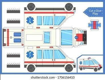 Çocuklar İçin  Ambulans Hazır Maket Şablonları  