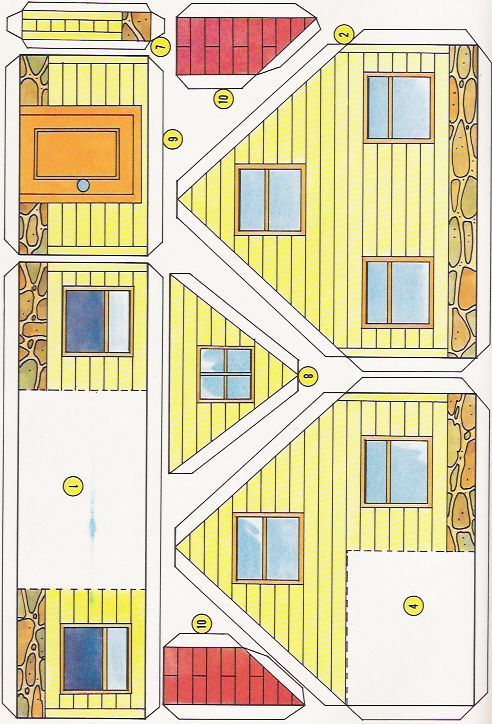 Çocuklar İçin  Ev Hazır Maket Şablonları  